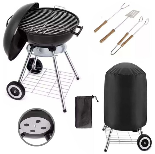 43cm round kettle bbq - 43cm, charcoal